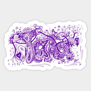 Tara - an Aussie Tangled Name in Purple Sticker